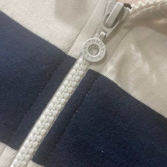 TOMMY BAHAMA POLO DRESS NAVY BLUE/WHITE STRIPES COTTON Sz S SAILOR NAUTICAL CORE - Picture 14 of 16